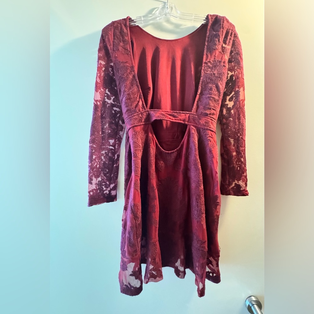 For Love And Lemons Burgundy Lace Dress - Picture 9 of 10